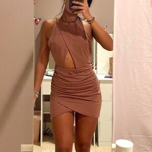 Cutout halter dress
